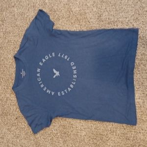 Mens American Eagle shirt, blue, medium